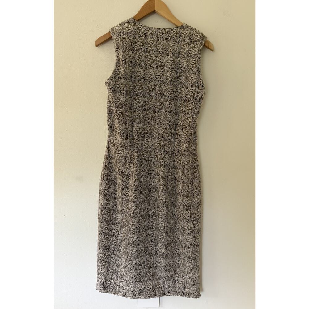 Joseph Stellina Animal Print Wrap Dress Size Uk42 Us6 100% Silk Brown — image 8 of 8